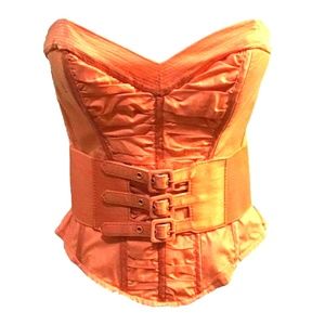 BEBE TANGERINE WITH BELT CORSET  TOP Size XS